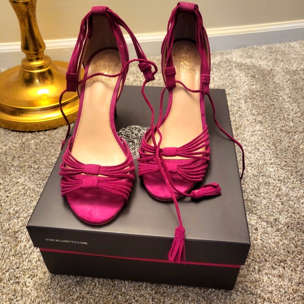 Vince Camuto Tassel Sandals, size: 8 1/2,  color: Hot Pink